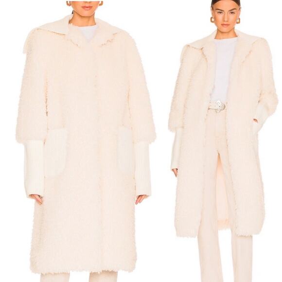 NWT EAVES Helena Coat in Beige REVOLVE - Picture 1 of 6